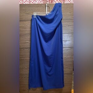 Source Unknown One-Shoulder Cobalt Blue Dress